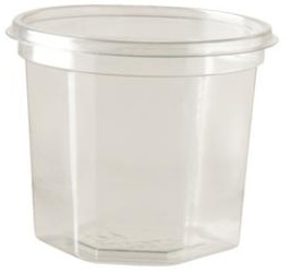 Plastbæger, 100 ml, 6-kantet, 96 stk/crt=10pk