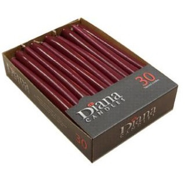 Antiklys, 24,5 cm, 30 stk, bordeaux