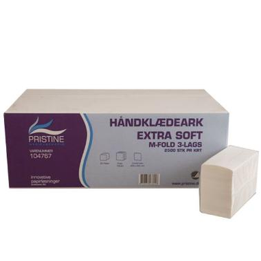 Håndklædeark, Pristine, 3 lag, 20,6x32x8cm,2500ark