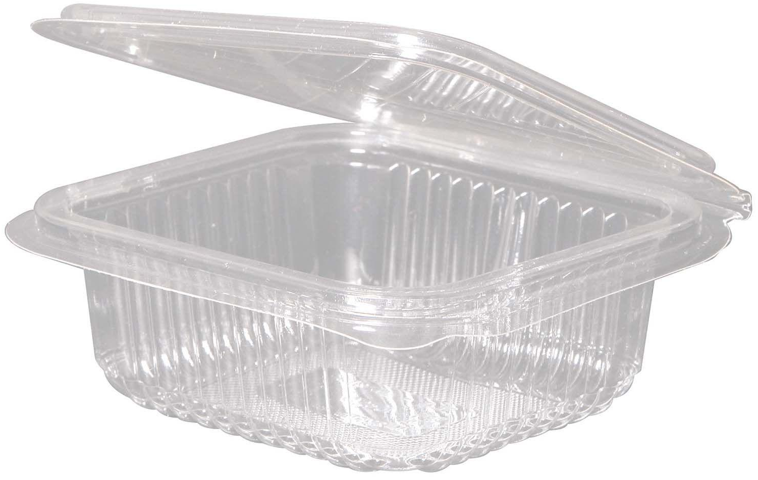 Plastbakke, 250 ml, hængslet låg, bionedb, 50 stk