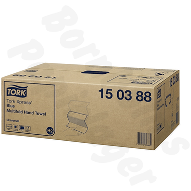 Håndklædeark Tork Xpress blå, m-fold, H2, 4740 ark, 150388